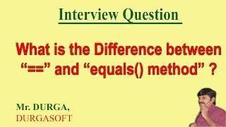 Difference between "== operator" and "equals() method"  in java?