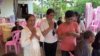 Heading to អន្លង់ល្វា village with my wife and son