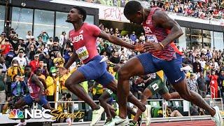 Team USA SWEEPS PODIUM in heart-stopping 100m World Championship final | NBC Sports