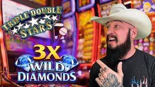 These Classic Slots PAID!  Triple Stars & 3X Wild Diamonds Slot Play!