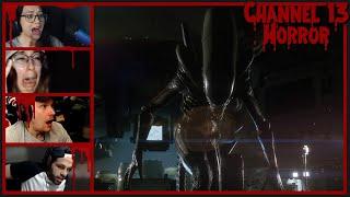 "He Doesn't Know"  - Gamers React To Alien Isolation Scary Games Gameplay - 3