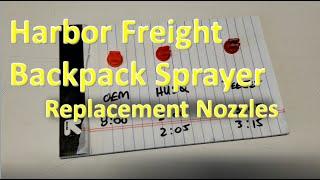 Harbor Freight 4-Gallon Backpack Sprayer Alternate Nozzles