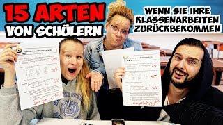 15 Arten von SCHÜLERN, wenn sie ihre KLASSENARBEITEN ZURÜCKBEKOMMEN!1er-Kandidat, Panische, Heulsuse