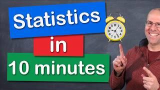 Statistics in 10 minutes.   Hypothesis testing, the p value, t-test, chi squared, ANOVA and more