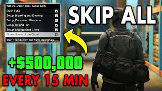 *EASY* SKIP ALL SETUP MISSIONS IN THE CLUCKIN' BELL FARM RAID HEIST IN GTA 5 ONLINE!