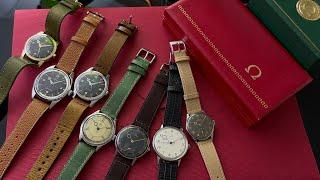 1940s - 1950s Vintage Omega Watches with Pontife and Broad Arrow Hands