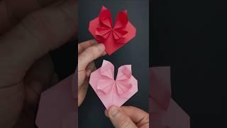 Paper FLOWER HEART ️ #origami #diy #origamiheart #valentinesday