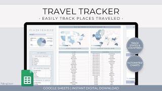 Travel Tracker Spreadsheet for Google Sheets - Video Tutorial