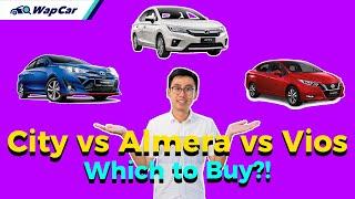 2020 Honda City vs Nissan Almera vs Toyota Vios Comparison, Which B-segment Sedan To Buy? | WapCar