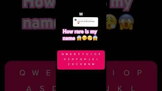 How rare is my name #commonnames #ismynamerare #raremnames #viralshorts #trending #rarenametest #fyp