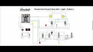 Residential Electricity Circuit (Door Bell, Light, Outlet ) Using Automation Studio