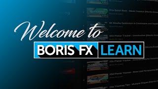 Welcome to Boris FX Learn