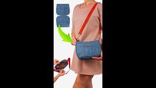 How to upcycle jeans into a style shoulder bag easily! Miarti️