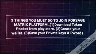 Three things you must do to join FORSAGE TRON matrix platform.