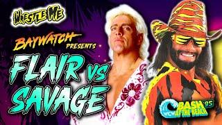 FLAIR vs SAVAGE: Baywatch Lifeguard Match | WCW Bash At The Beach 1995 - Wrestle Me Review