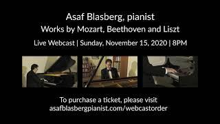 Live Webcast - An Evening of Mozart, Beethoven and Liszt - Sun Nov 15 | 8PM ET