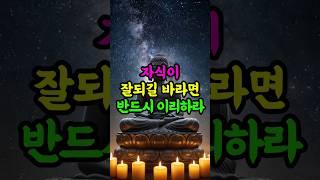 자식이 잘되길 바란다면 반드시 이리하라 #부처님말씀 #자식운 #불교지혜 #업보 #기도