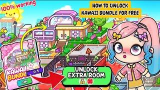 HOW TO GET KAWAII BUNDLE FOR FREE , UNLOCK THIRD FLOOR IN THE KAWAII HOUSE IN AVATAR WORLD
