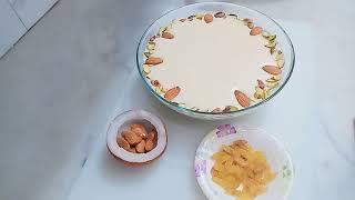 Coconut pudding (khopra kheer) healthy recipe , By Saima Bashir Chauhan 