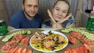 Мукбанг Картошка с Мясом | Горячие Бутерброды