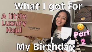 Birthday Haul Part 2 | Little Luxury Unboxing | Burberry, Balmain, YSL, Miumiu