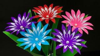 DIY Paper Flowers | Flower Making With Paper | Paper Craft | Paper Flowers | Paper Crafts For School