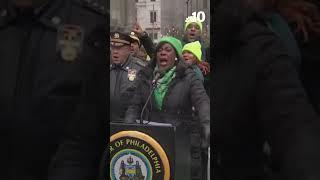 Philly Mayor Cherelle Parker botches the Eagles chant