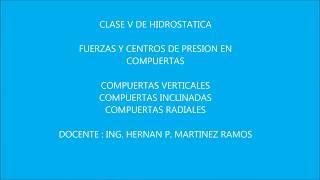 FUERZAS Y CENTROS DE PRESION EN COMPUERTAS