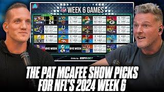 The Pat McAfee Show Picks & Predicts Every Game For NFL's 2024 Week 6