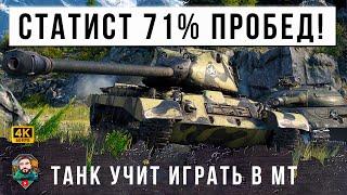 НЕРЕАЛЬНЫЙ СТАТЮГА 71% ПОБЕД ПОКАЗАЛ КАК НАДО УЧИТЬСЯ ИГРАТЬ НА СЕКРЕТНОМ ТАНКЕ СТАТИСТОВ МИР ТАНКОВ