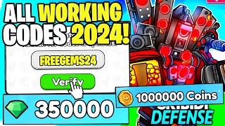 *NEW* ALL WORKING CODES FOR SKIBIDI TOWER DEFENSE IN 2024! ROBLOX SKIBIDI TOWER DEFENSE CODES