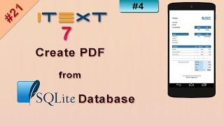 #4 Create PDF from SQLite Database | itext pdf android | itext Android Studio tutorial