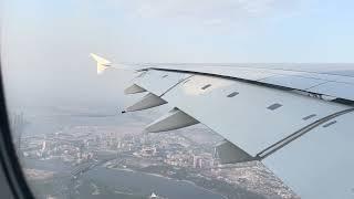 Emirates Airbus A380-800 go around and landing at Dubai