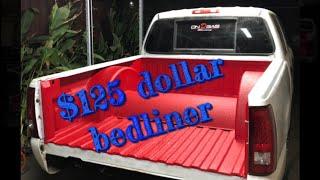 My sierra crewcab gets a red raptor bedliner