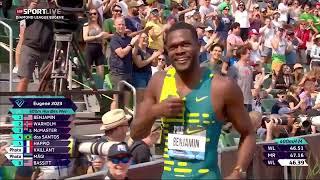 Rai Benjamin beats Karsten Warholm with Diamond League Record in 400m hurdles - Diamond League final