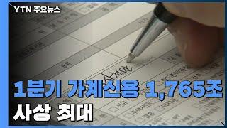 1분기 가계신용 잔액 1,765조 원...사상 최대 / YTN