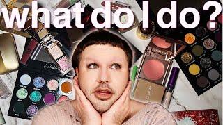 REVIEWING and DECLUTTERING all the makeup I received in PR! | a RECKONING!