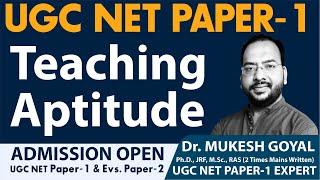 Teaching Aptitude UGC NET PAPR-1 II By Dr. Mukesh Goyal