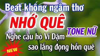 Nhớ Quê Karaoke Tone Nữ - Beat Phối Mới