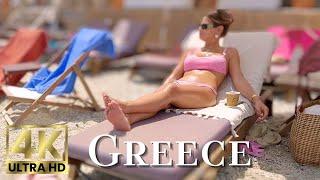 Beach Walk Greece 4K | Walking along Pefkochori Beach with Olivia on the Chalkidiki Peninsula