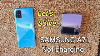 Samsung Galaxy A71 not charging | How to fix on your own | Phone fell down.