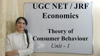 Theory of Consumer Behaviour - UGC NET/JRF Economics, Unit-1