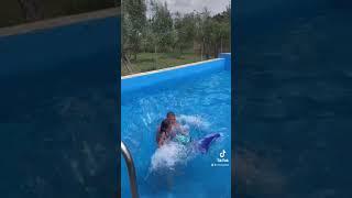 UNA SIRENA en mi PISCINA   #shorts