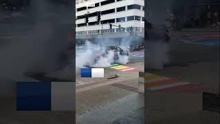 Driver burns pride mural