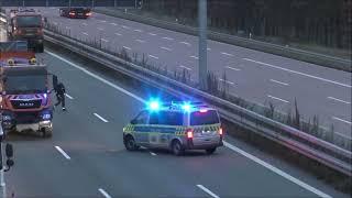 GERMANY - Complete closure on the Highway - Police stop sinners - Emergency trips after an Accident