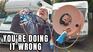 SECRET to NEVER have Tangled Motorhome Electric Hook-up Cables EVER AGAIN