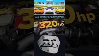 VW Golf GTI Clubsport v Civic Type R v Megane Trophy: DRAG RACE #shorts