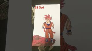 How to make the drawing of Goku super siyan ##shortsvideo##kt