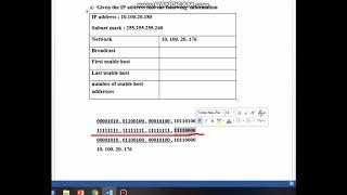 Finding network address, broadcast address, first and last usable host address given an IP - part 1