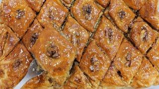 МЕДОВАЯ ПАХЛАВА из слоеного теста.Быстрый рецепт приготовления!HONEY PUFF PASTRY BAKLAVA.